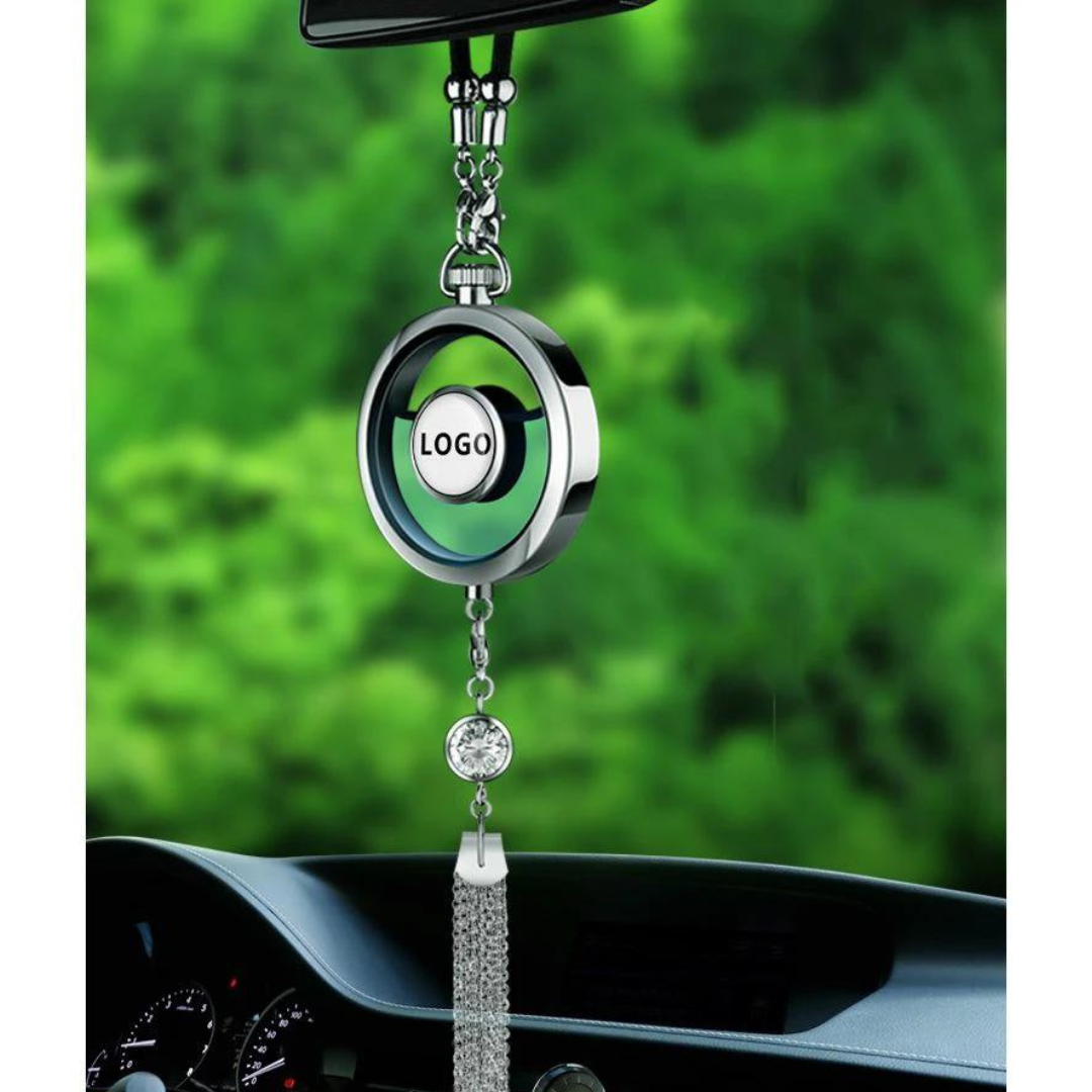 Odorizant Auto Pendant Personalizat Reîncărcabil | Design Premium Logo