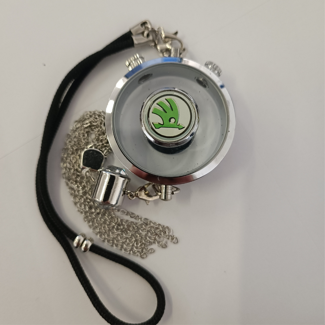 Odorizant Auto Pendant Personalizat Reîncărcabil | Design Premium Logo