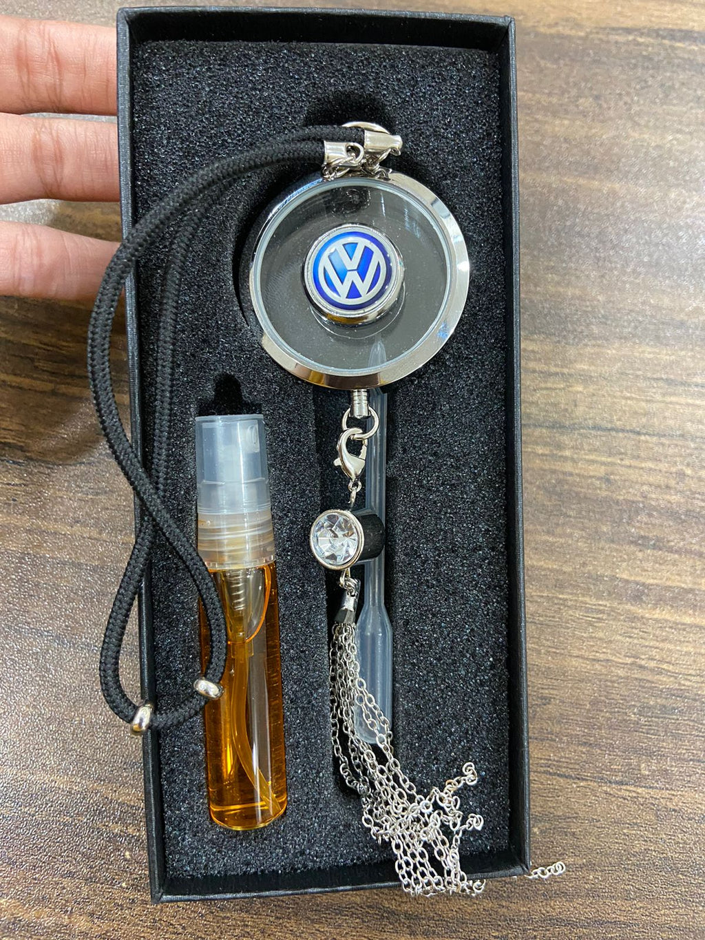 Odorizant Auto Pendant Personalizat Reîncărcabil | Design Premium Logo